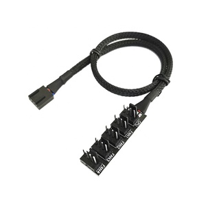 Cpu <b>Fan</b> Hub <b>Computer</b> 1 Female to 5 Male 5Pin Socket Cable for 3Pin 4Pin 5Pin PWM <b>Cooling</b> <b>Fan</b> - Product Image 2