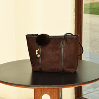 Sac fourre-tout vintage en suède grande capacité, sac à bandoulière en cuir végétalien pour femme, sac à main rétro en faux suède