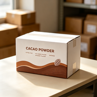Boîte personnalisée esthétique imprimée numériquement pour poudre de cacao, qualité supérieure, production 72H, carton d'expédition en papier ondulé imperméable