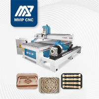 Routeur CNC 4 axes MVIP CNC 1325 avec axe rotatif latéral pour la sculpture et la gravure 3D du bois