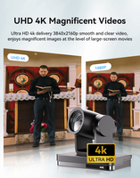 Caméra PTZ 4K pour diffusion en direct, zoom 12x, suivi automatique IA, SDI/IP/PoE, 30fps pour églises et conférences