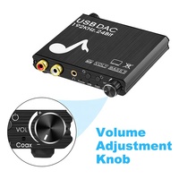 Convertisseur audio numérique vers analogique USB haute vitesse Xput 192 kHz 24 bits, carte son externe USB avec contrôle du volume et des basses pour PC