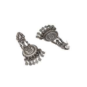 ต่างหูสไตล์ชนเผ่าสีดำจากหินออกซิไดซ์ชุดเครื่องประดับทองเหลืองทันสมัยสำหรับสวมใส่สบายๆและสำนักงานแรงบันดาลใจจากอินเดีย - Product Image 3