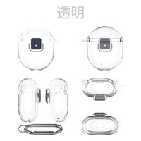 Coque transparente en TPU souple pour écouteurs avec mousqueton pour Google Pixel Buds Pro 2