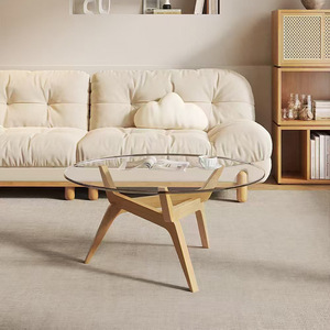 Petite table basse moderne en verre pour la maison Meubles de salon en bois pour canapé pour le commerce extérieur transfrontalier d'<span class=keywords><strong>Amazon</strong></span> - Product Image 4