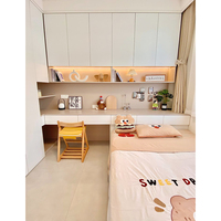 Lit tatami sur mesure pour toute la maison, armoire intégrée, moderne, simple, chambre d'enfant, armoire sur mesure, bureau, bibliothèque, grand rangement