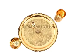 Pure Brass Dinner Set At Wholesale Price Best Quality Dinnerware & Brass ware Product Supplier & Manufacturer