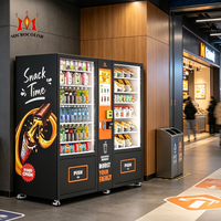 Distributeur automatique de boissons et de collations à grande capacité de 960 pièces, double compartiment, avec écran tactile de 21,5 pouces