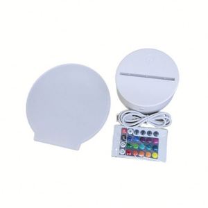 Marco de Fotos para Sublimación, Lámpara Táctil Nocturna Blanca, Acrílico Personalizable en Blanco con 7 Colores, Base USB - Product Image 2