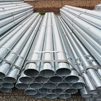 Tuyau en acier galvanisé ERW EMT ASTM A53 A106 Q235B BS1387 pour la construction, l'eau et la protection incendie
