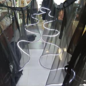 Nouveautés Plafonds Blancs Drapés Mur Plafond Décoration Chaîne Rideau Voile En Forme De S Avec Lumière Décoration De Mariage - Product Image 4