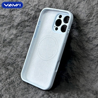 Coque de téléphone magnétique en silicone liquide coloré VAWI S125 pour filles, compatible iPhone 17 Pro Max 16 Pro, coque souple colorée pour iPhone 15 14