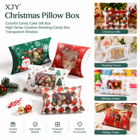 Boîte à bonbons de Noël XJY, boîte cadeau colorée pour gâteaux, boîte à bonbons créative haut de gamme pour mariage avec fenêtre transparente