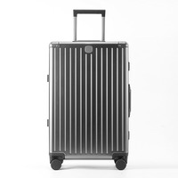 Valise en aluminium de la série originale 20/24/26/29 pouces avec poignée à ressort, valise à roulettes à roulettes pivotantes pour bagages à main
