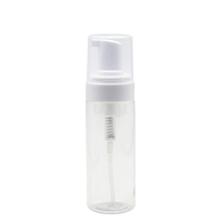 Botol Busa Mousse Bertekanan Portabel 100ml Botol Plastik PET Putih 50ml 120ml Busa Pembersih Wajah