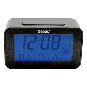 Mebus ฟังก์-wecker แบบดิจิทัล ohne 2x AAA batterien ขนาด7,1x12x4,8ซม. Anthrazit - Product Image 1