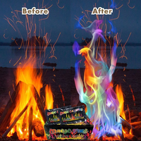 Paquets de poudre de feu de fête de feu de camp magique Flamme colorée de l'usine Feu magique pour les fêtes de plage Party Favors