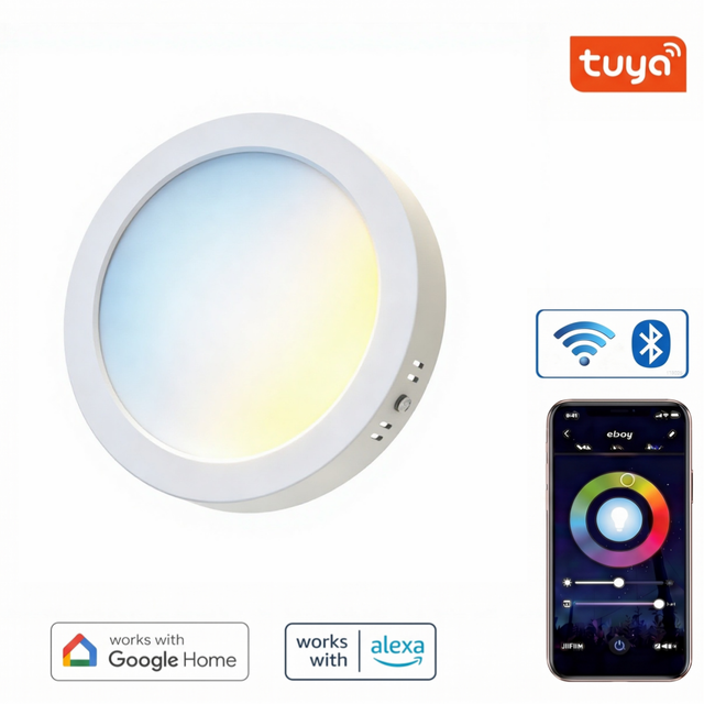 Smart Surface Mounted Downlight CW 1800LM Tuya Wifi for Alexa Google App Control Dimmable LED Ceiling Light Fixture for Home