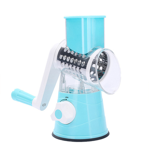 Râpe manuelle multifonctionnelle 3-en-1 en acier inoxydable pour table, <span class=keywords><strong>mandoline</strong></span>, trancheuse à tambour, coupe-légumes facile à nettoyer, en métal - Product Image 2