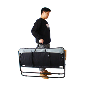 Chaises de plage pliantes pour 2 personnes, cadre métallique, mobilier d'extérieur personnalisé en gros, chaise double de camping relaxante - Product Image 2