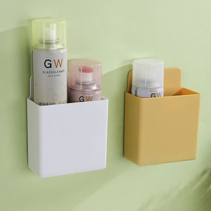 <b>Wall</b> <b>Mounted</b> <b>Storage</b> Box Rectangular Multi Purpose Bathroom Kitchen Cosmetic Spray Holder No Drilling Required - Product Image 1