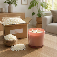 Cire de soja pure à 100 %, matière première pour la fabrication de bougies votives parfumées, parfum personnalisé, décoration intérieure, vente en gros en vrac, 25 kg