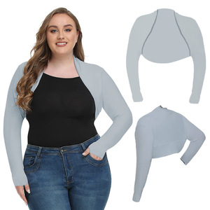 Manchons de protection solaire pour femmes, été, SPF50+, grande taille, en soie glacée, couleur unie, protection des épaules, pour activités de plein air - Product Image 3