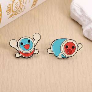 Pin de Esmalte de Taiko Drum Master, Aleación de Zinc con Recubrimiento de Níquel Negro, Personaje del Juego de Música Rítmica Wada <span class=keywords><strong>Don</strong></span>, Joyería para Gamers, Regalos - Product Image 3