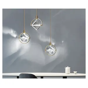 Bedroom small chandelier Nordic light luxury bar counter hallway restaurant crystal single head LED pendant light fixture