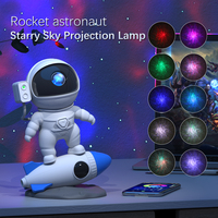 Projecteur de Nuit Galaxie et Nébuleuse Astronaute, Mini Projecteur Laser d'Étoiles pour Chambre d'Enfants, Projecteur LED