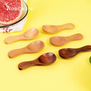 Mode petites cuillères Mini Condiments sucre assaisonnement <span class=keywords><strong>sel</strong></span> miel cuillère à café café thé confiture moutarde glace bois cuillères - Product Image 4