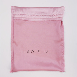 Pochette en satin réutilisable écologique anti-poussière avec cordon de serrage, logo personnalisé, en fausse soie, pour emballage de perruques, protège-poussière et masques pour les yeux – Vente en gros - Product Image 4