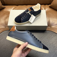 Chaussures de sport en daim pour hommes, design contrasté, semelle en caoutchouc antidérapante, luxe