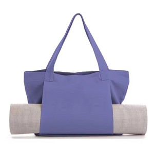 Nouveautés : Tapis de yoga pliable personnalisable et durable, sac fourre-tout en toile de coton écologique réutilisable, sac à dos de voyage pour la gym (taille moyenne) - Product Image 4