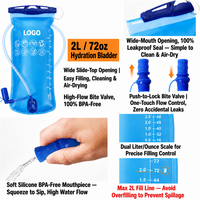 Sac à dos d'hydratation personnalisé avec logo, 12L avec poche à eau de 2L, OEM, léger, pour la course à pied, le cyclisme, la randonnée, vente en gros, usine d'articles de plein air