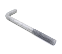 Échantillon gratuit J Type Boulon Crochet Crochets à vis en noir galvanisé avec écrou Acier zingué Types L Prix Boulons M6 Prix