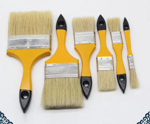 Queue noire de couleur jaune de haute qualité manche en bois <span class=keywords><strong>vernis</strong></span> <span class=keywords><strong>pinceau</strong></span> à poils naturels - Product Image 5