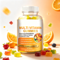 Bonbons gommeux multivitaminés Dayne Health Food, vitamines C, D, E, B6, Zn - Améliore l'immunité pour les personnes d'âge moyen et les personnes âgées, saveur fruitée, 60 unités