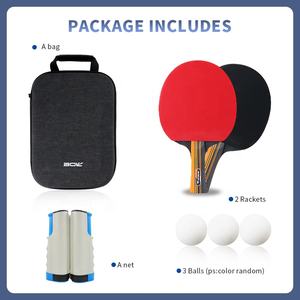 ชุดปิงปองขายส่ง แพ็คคู่ ไม้ปิงปองพรีเมียม 2 อัน และลูกปิงปอง 3 ลูก พร้อมตาข่ายพกพา - Product Image 4