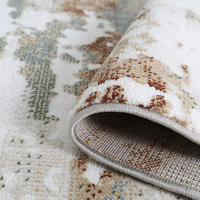 Tapis Wilton en polypropylène à motif abstrait, texture douce et luxueuse, facile à nettoyer, pour salon et chambre à coucher – Collection 2026 en vogue
