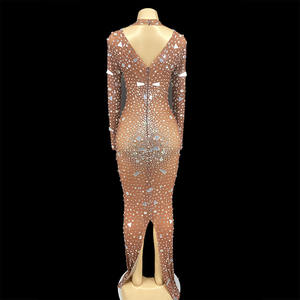 Novance Dropshipping bayan elbiseler muhteşem gelişmiş özel lüks abiye Glitter kristal pullu kokteyl parti elbise - Product Image 5