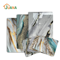 Plaques de marbre PVC certifiées CE, panneaux muraux en marbre UV, feuilles de marbre UV légères pour la décoration du salon de la villa