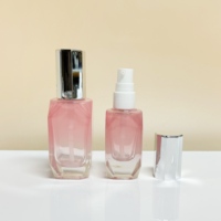 Bouteilles en verre de luxe en gros, 30/50 ml, dégradées, finition polie, avec compte-gouttes, pour sérum, huile cosmétique, fond de teint, émulsion