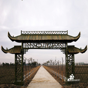 Bamboo Pavilion Chinese Style Arches Pergola Bridge Eco Friendly Manual Construction Decorative Gallery Diameter 4-7M - Product Image 3