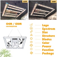 3 canaux et équilibré PPFD 320W LM301H Evo Led élèvent des lumières Original Samsung Lm281b Vertical agriculture plante d'intérieur 240w grandir Led