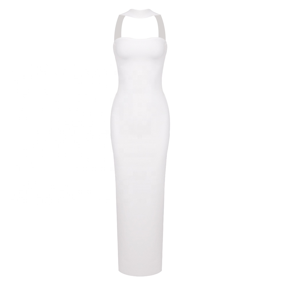 Shop Women's off Shoulder Halter Bodycon Maxi Bandage Dress