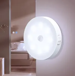 Mini Sensor LED Control Luz de inducción Material ABS Cuerpo humano Pasillo Dormitorio Pasillo Absorción magnética Luz de gabinete