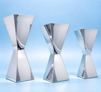 Vase de mariage moderne et simple en acier inoxydable, centre de table miroir haut avec boule florale pour la décoration de table d'événements et de fêtes en intérieur