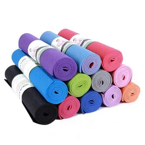 Tikar Yoga Logo kustom OEM kepadatan tinggi kualitas tinggi latihan Premium ringan 8mm 10mm 15mm tikar Yoga PVC ekstra tebal