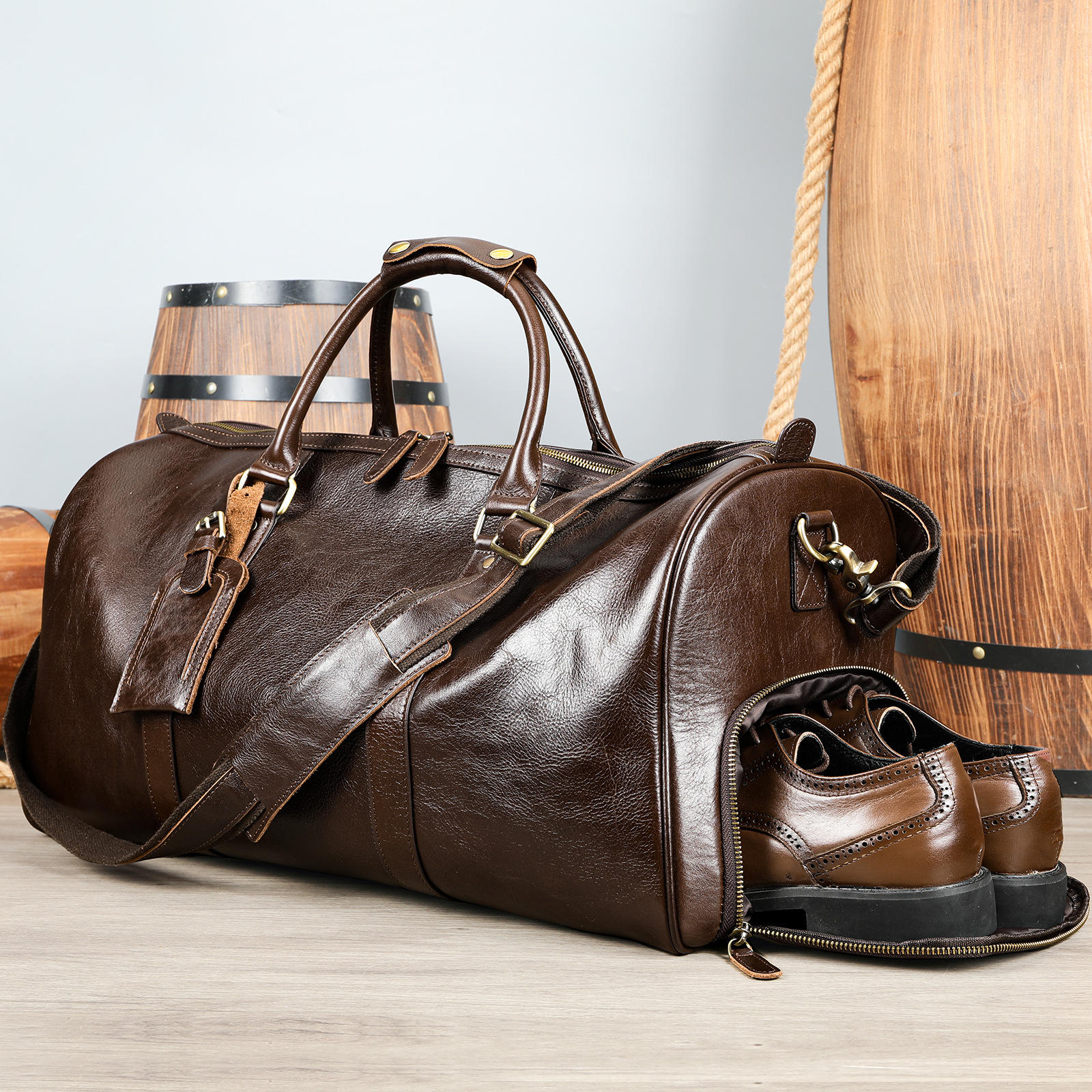 Cuir végétal tanné café 6020